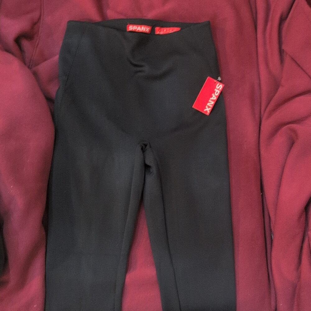 SPANX Classic Dressy Leggings Solid Black Women’s Tall M Pants 21701T